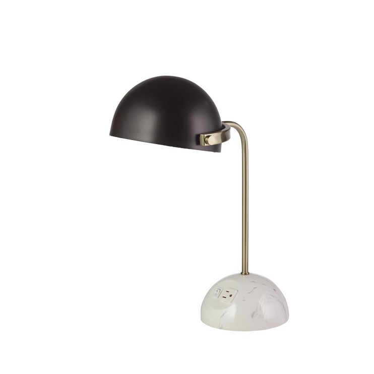 WA5509 | Faux Carrara Light Marble & Plated Antique Brass